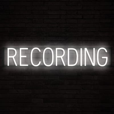 RECORDING - Lichtreclame Neon LED bord verlicht | SpellBrite | 83,63 x 16 cm | 6 Dimstanden & 8 Lichtanimaties | Reclamebord neon verlichting