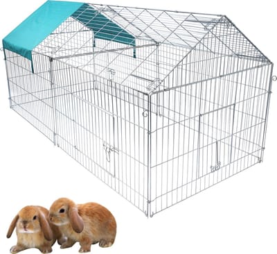 Luxe Dierenren - Kippenren - Puppyren - Konijnenren - Zilver - 220x103x85cm