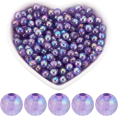 Kralen los plastic paars AB transparante kleur afstandskralen voor armbanden oorbellen kettingen sieraden maken vrije tijd