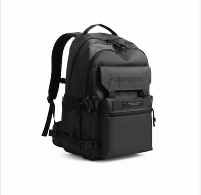 TK-S Rugzak, Zwart en Ruim, 30 Liter, 17,3 inch laptop, drankflesvak. (50x30x20cm)