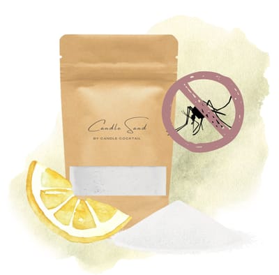 Candle Cocktail® 1 KG Geurend Kaarsenzand | Anti Muggen | Citronella| Incl. 15 Lontjes