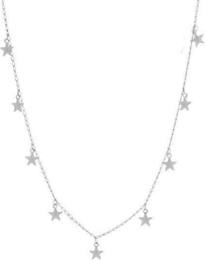 Jumalu ketting choker 7 sterren - zilverkleurig