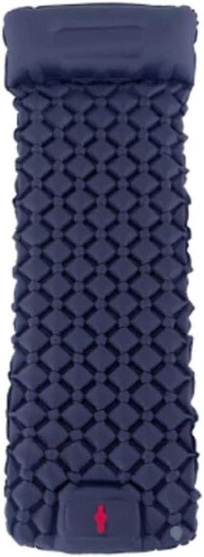 Kampeerluchtbed - Opblaasmatras Kamperen - Reizen met Auto - Ingebouwde Voetpomp - 10 x 10 x 10 mm - Blauw