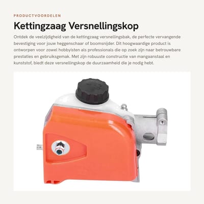 Dailygoods- Kettingzaag Versnellingskop - Multifunctionele Poolzaag - Aandrijfkop - Kunststof van Mangaanstaal - Stabiele Prestaties - Compacte Structuur