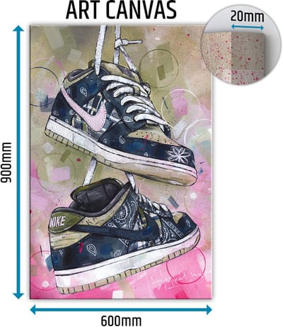Sneaker canvas 60x90 cm