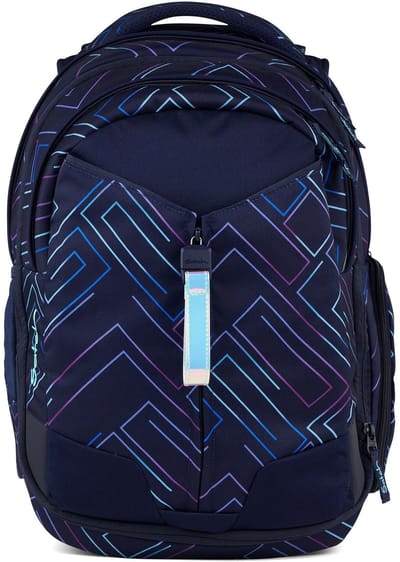 satch schoolrugzak met laptopvak Match Purple Laser donkerblauw