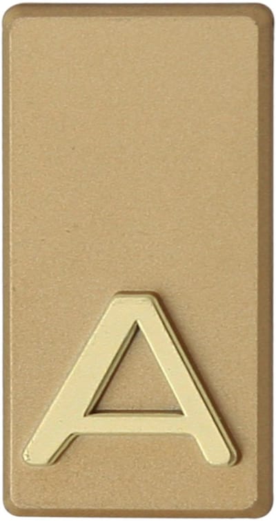 Domino® Deurnummer Letter Zelfklevend INV - "A" - Goud - Woonhuisnummer Hotelkamernummer 40x47mm - Huisnummer Brievenbus Adresnummer Stickers - Huisnummerplaatje - Deur en Kamernummer - Lockernummer