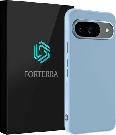Hoesje Geschikt voor Google Pixel 9 - Sterk & Shockproof - Siliconen Case - Hoes Cover - Lichtblauw