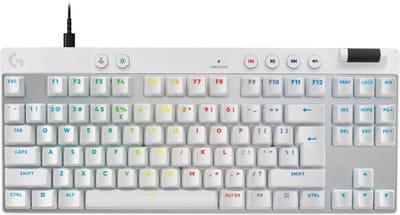 Logitech G PRO X TKL - Logitech GX Brown (Tactile) - Tactile - Gaming Toetsenbord - Zonder Numpad - Engels (VK) - Wit