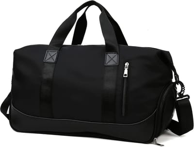 Sporttas-Dames en Heren Reistas-met Schoenenvak Natte Tas-Weekendtas Fitnesstas-Waterdicht Groot Gym Bag-Handbagage Travel Bag-Boodschappentas Duffelbag-voor Sport/Fitness/Outdoor-Zwart