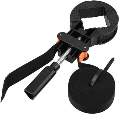 Verstelbare 4-kleps hoekklem met strap voor meubels en fotolijsten - veelzijdige houtbewerkingsgereedschappen voor precisiewerk en stabiliteit
