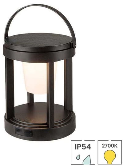 Lybardo - Solar Tuinverlichting - Tafellamp - 3 watt - Warmwit - Op Zonne Energie - Noodpakket lamp
