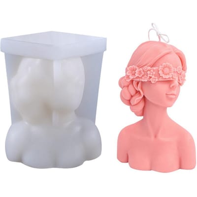 DIY Siliconen Kaarsvorm 3D Siliconen Gietvorm Kaarsvorm Kaarsen Maken Vorm Vrouwenlichaam Vorm pink