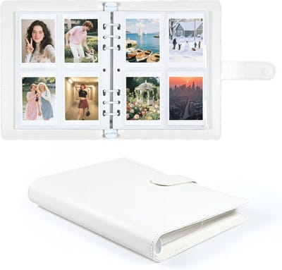 240 foto's 5 x 3 Inch Navulbaar PU-leer Album met pagina's, Geschikt voor Fujifilm Instax Mini 12 11 9 8+ 8 99 40 90 7 Evo LiPlay Polaroid Snap/PIC-300/Z2300 Instant