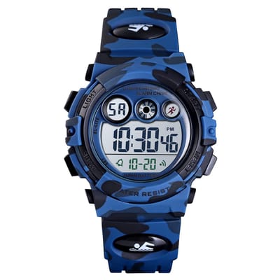 Kinderhorloge – Chronograaf – Waterdicht – Camouflage Blauw