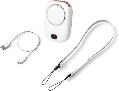 Draagbare Handheld Mini Ventilator - USB Oplaadbare Wimper Ventilator - 3 Snelheden - Verstelbare Nekventilator met Sterke Luchtstroom - LED Slim Display voor Bureau Thuis Reizen Kantoor Buiten