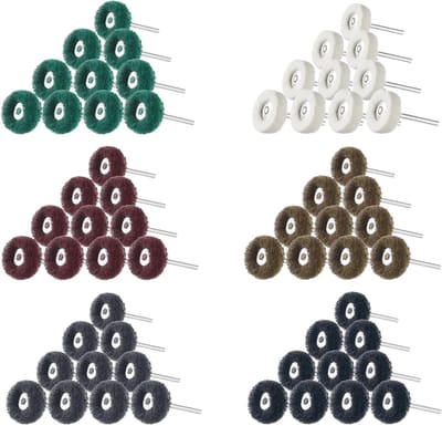 60 Stuks Schuur- en Polijstschijven, Korrel 80/150/240/320/600/1000, Accessoires voor Draa gereedschap en Polijsten