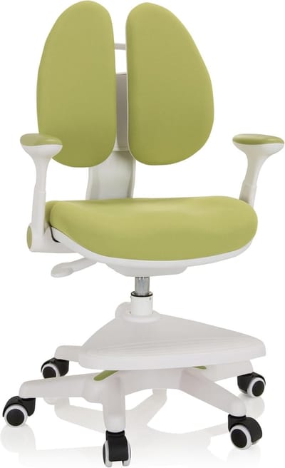 Kinder bureaustoel - Meegroeistoel Ergonomisch - Kind studie bureau - Verstelbare voetensteun - 52x56x88 cm - Groen