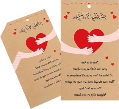 Zakknuffel Kaarten - Inspirerende Wenskaarten Valentijnskaarten - Aanmoediging Sturen - Stevig Kraftpapier - 50 stuks - Bruin