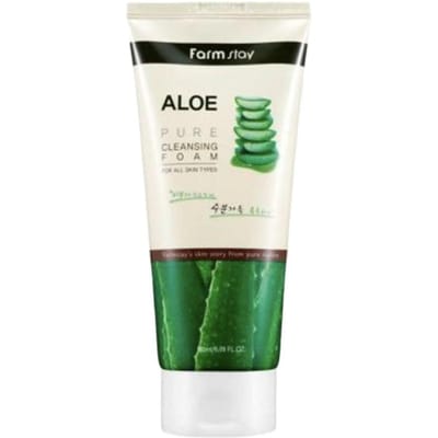 FARM STAY Aloe Pure Reinigingsschuim 180ml (3 Opties) 1pcs white
