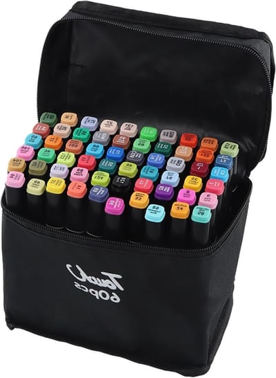 Permanent Marker met 80 Kleuren - Alcohol Marker met Dubbele Punt, Sneldrogend voor Waterverf, Graffiti, Schetsen en Illustraties