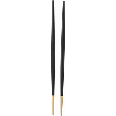 304 Roestvrij Staal Eetstokjes Japans Sushi Goud Eetstokjes Servies Set(Zwart) black