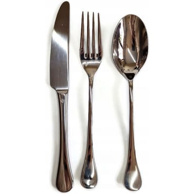 Rosenthal Bestekset 3-delig (mes 22 cm, vork 20 cm, lepel 20 cm) – Zilvergrijs, roestvrij staal