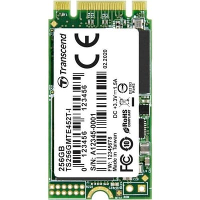 Transcend MTE452T-I 256 GB NVMe/PCIe M.2 SSD 2242 harde schijf PCIe NVMe 3.0 x2 Industrial TS256GMTE452T-I