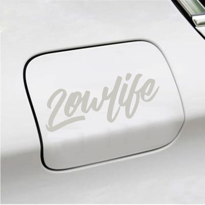 Bumpersticker - Lowlife - 6,4 X 16,8 - Zilver