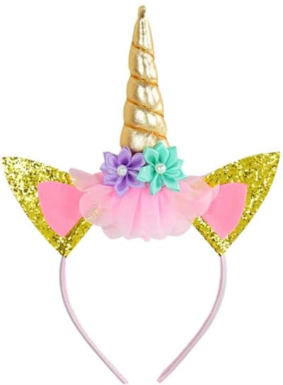 Finnacle - Betoverende Eenhoorn Diadeem - Perfect voor Kerst, Sinterklaas en Verjaardagen - Schitterende Tiara met Bloemen, Glitters en Gouden Accenten - Must-have Kroon voor Meisjes
