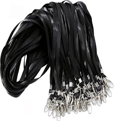Set van 50 Lanyards met Draaihaken, ID Kaarthouders voor Sleutels, Fluitjes en Identiteitskaarten