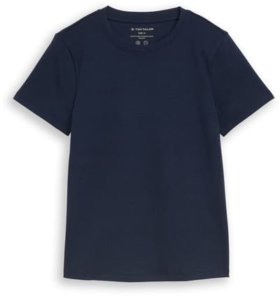 Tom Tailor - Basic T-shirt van katoen - Maat XXL - Real Navy Blue