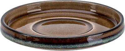 Cosy & Trendy Espresso Schotel Quintana Amber – Ø 12 cm – Bevat 1 espresso schotel – Amberkleurig aardewerk met unieke textuur – Vaatwasser- en Magnetronbestendig