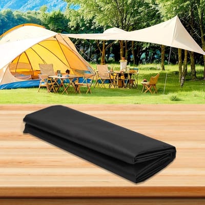Tent Grondzeil - Vloerdoek Outdoor - Bescherming Kamperen - Zeer Waterdicht - 200 x 90 cm - Zwart