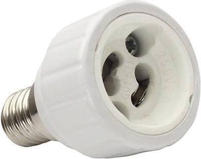 Verloopfitting E14-GU10 - lampfitting - wit