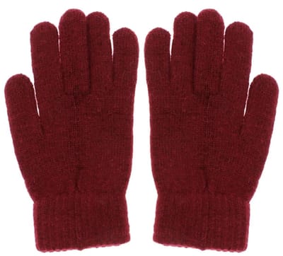 CHPN - Donkerrode Dames handschoenen - Wollen handschoenen - Warme handen - Handwarmers - Bordeaux - One size - Super zacht