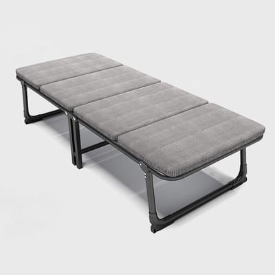 Opvouwbaar campingbed - Klapbed logeren - Ontspannen buiten - Montage vrij ontwerp - 190x80 cm - Grijs
