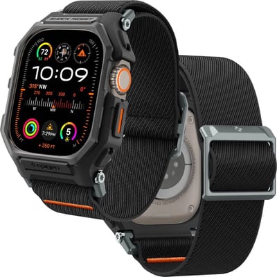 Spigen - Lite - Fit Pro hoesje met band voor Apple Watch Ultra 1/2 - (49 - mm) - matzwart