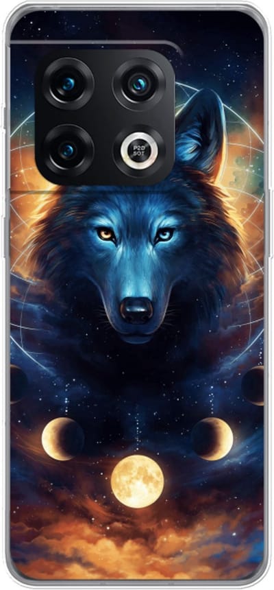 Case Company® - Hoesje geschikt voor OnePlus 10 Pro hoesje - Wolf Dreamcatcher - Soft Cover Telefoonhoesje - Bescherming aan alle Kanten en Schermrand
