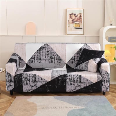 1/2/3/4-zits Stretch Bankhoezen Bankhoes Sofa Slipcovers Meubelbeschermer voor hoekbank chaise longue slipcovers Small 90-140cm gray