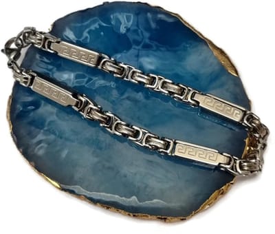 Aramat Jewels | Armbanden | Stoere Koningsschakel Armband van Grieks Staal | | | |6mm | Staal | Volwassenen | Verkleurd niet