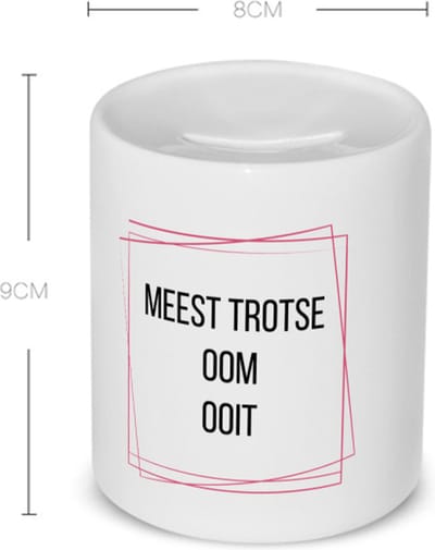 Akyol - meest trotse oom ooit Spaarpot - Oom - trotse oom - verjaardagscadeau - verjaardag - cadeau - cadeautje voor oom - oom artikelen - kado - geschenk - gift - 350 ML inhoud