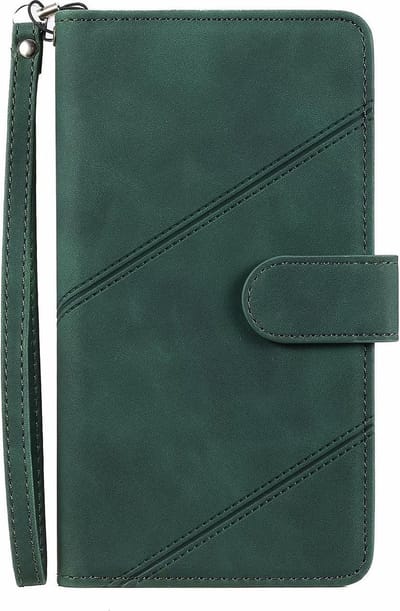 Hoesje geschikt voor iPhone 8 - Bookcase - Koord - Pasjeshouder - Portemonnee - Kunstleer - Groen