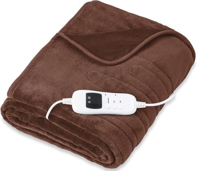 MMP® Warmtedeken Stoel - Stoelverwarmer - Elektrisch Deken - 43x34x13cm - Bruin