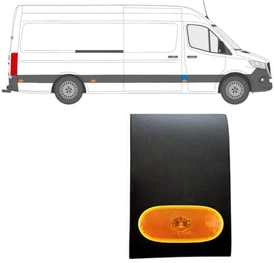 Sierlijst beschermingslijst voor stijl met positielicht voor Mercedes Sprinter 2018-