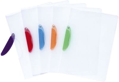 Exacompta 25x Presenatiemap Clip Design - A4 - transparant met transparante clip - Geassorteerd - 47600E