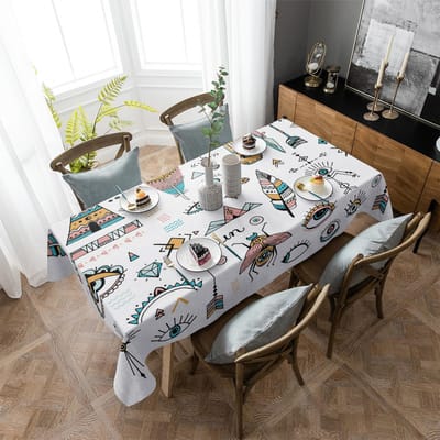 Abstract Schilderij Veer Kever Pijl Tafelkleed Vakantiedecor Waterdicht Rechthoekige Tafelkleden Bruiloftsdecor Tafelkleed 4pcs 33x48 Table mat gray