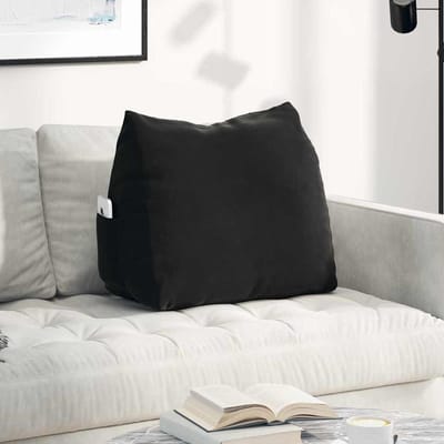 vidaXL - Rugkussen - Zwart - 60 - x - 20 - x - 50 - cm - Corduroy - stof
