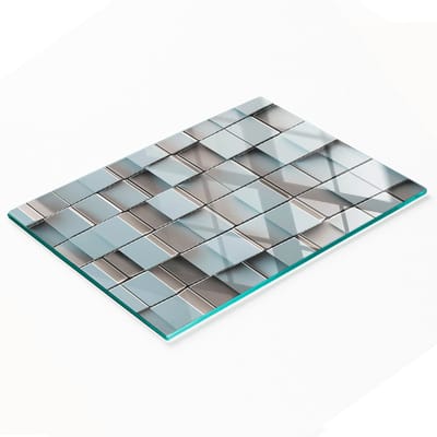 Multifunctioneel decoratief glazen dobbelbord voor in de keuken, 80x52 cm
