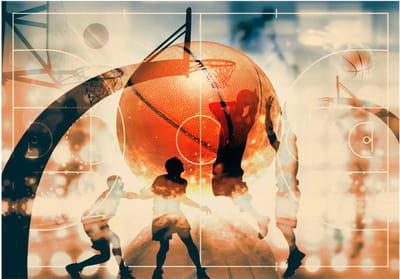 Fotobehangkoning - Behang - Vliesbehang - Fotobehang Basketbal - I love basketball! - 250 x 175 cm